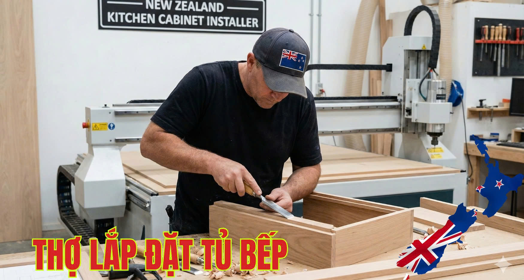 TUYỂN DỤNG THỢ LẮP ĐẶT TỦ BẾP LÀM VIỆC TẠI NEW ZEALAND