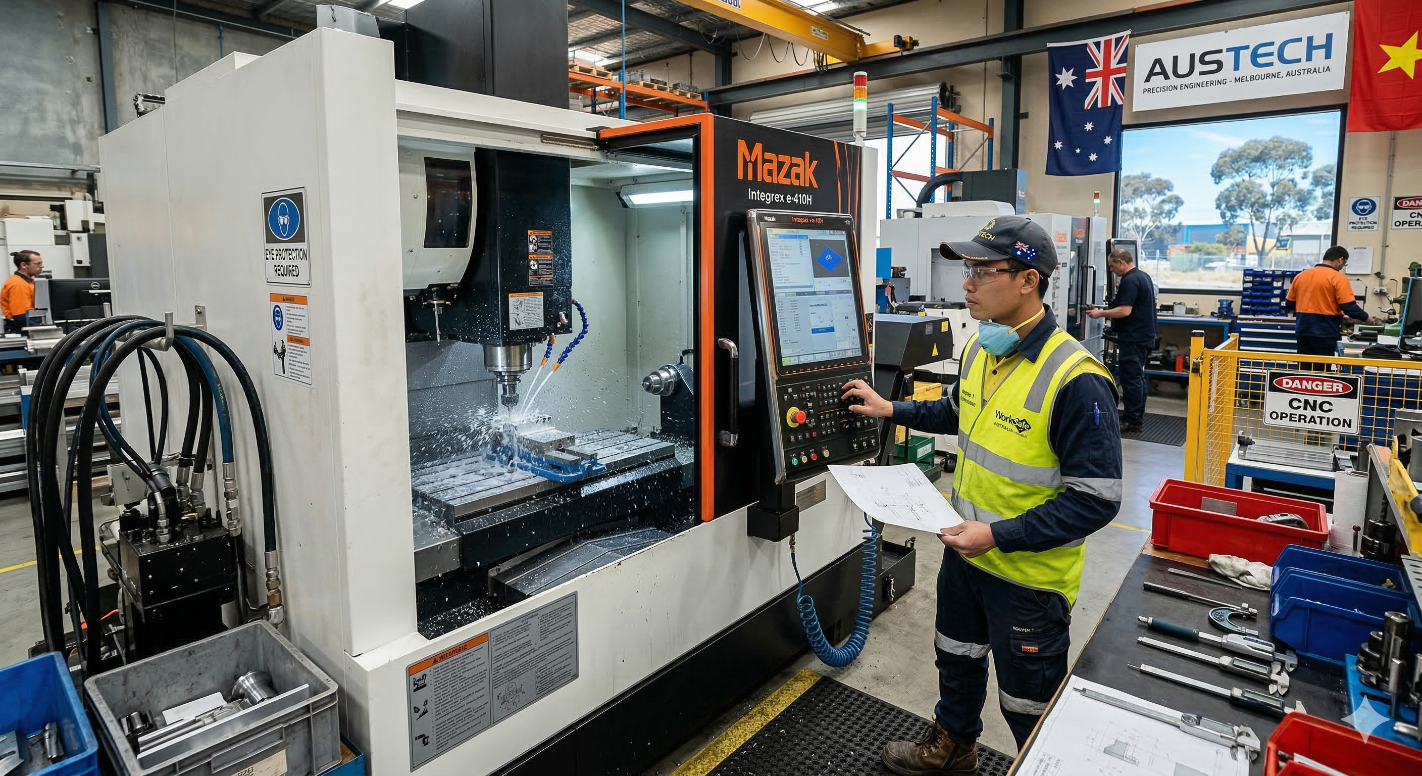 tuyển nhân viên vận hành CNC đi Úc