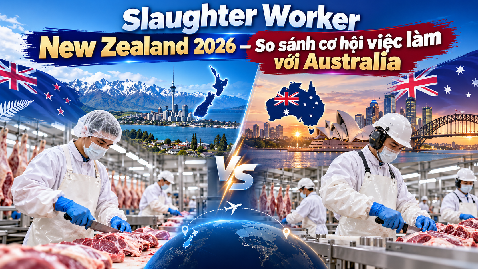 Slaughter Worker New Zealand 2026: So sánh với Úc